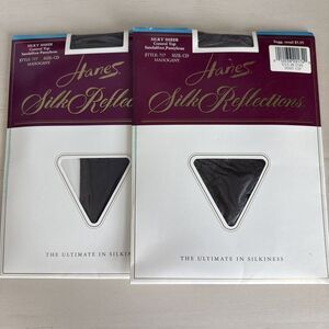 Lot of 2 Vintage Hanes Silk Reflections Pantyhose Size CD Style 717 Mahogany 90'